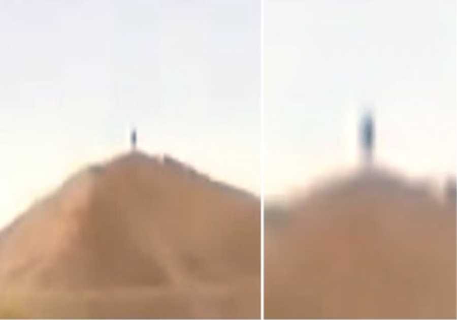 This Man's Dash Cam Accidentally Captured Something Big Walking On Top Of This Old Mountain