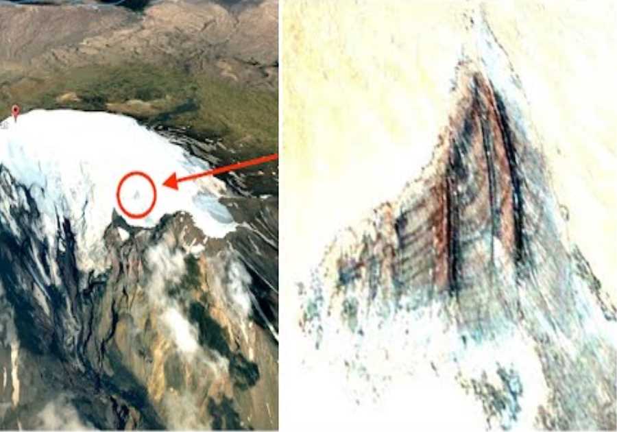 This Man Just Found Evidence Of A Huge Boat Melting Out Of The Top Of This Mountain In Turkey