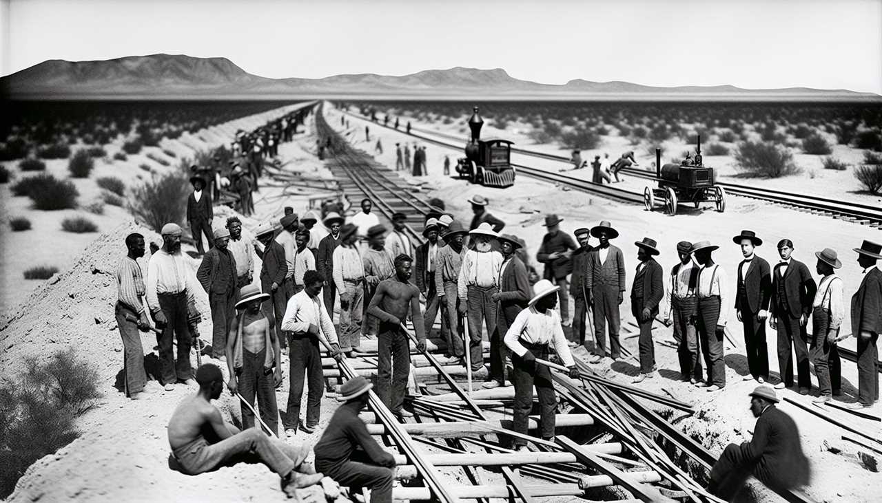 Historical photo of the Los Angeles and Salt Lake Railroad