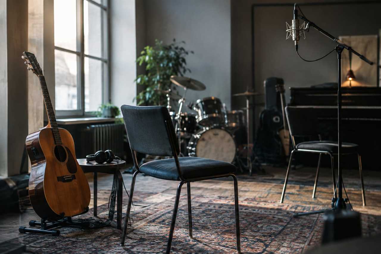 Empty studio, soft light, waiting to be used again